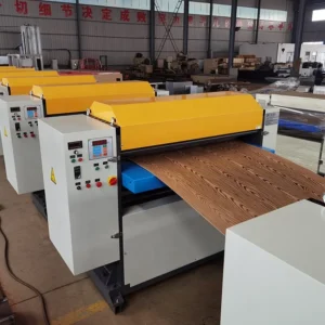 CFUH1300 Automatic Heat Press Hot Foil Stamping Steel Plate Engine Motor Pump 20KW Power MDF WPC Panel Wood Grain Texture