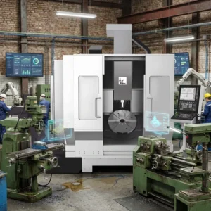 CNC Column Machining Center with Auto Universal Milling Head