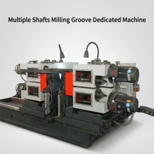 CNC Conveyor Roller Shaft End Milling Slotting Machine Dual Spindle Horizontal Milling Center for Shaft Slots