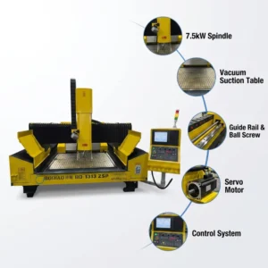 CNC Engraving Machine with 7.5kW Spindle and 3 Axis for Backlit 3D Metal Letters Hollow Logo Signs Motor & Gear Pump