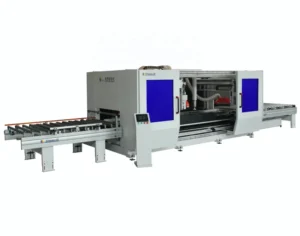 CNC Four-Sides Squaring Wood Door & Panel Cutting Machine with 42kW Motor and Pump High Productivity