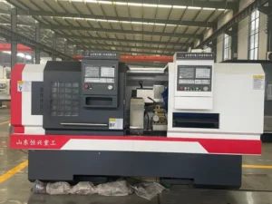 CNC Horizontal Flat Bed Lathe with GSK Control Medium Duty Single Spindle Machining Machine