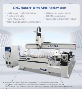 CNC Rotary Axis CNC Router 3D Wood Carving Machine for 3D Carving Table Leg