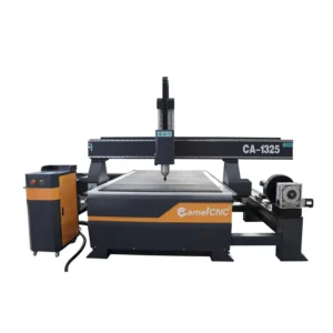 CNC Wood Carving Machine With Rotary Axis 3D Stereo Engraving Tool for Round Wood Column Statue and Curved Workpiece Machining