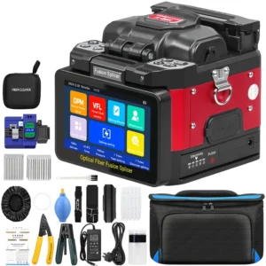COMPTYCO A 80S Fully Automatic Fusion Splicer Machine 5 Inch Touch Screen 6 Motors with OPM VFL Fiber Optic Fusion Splicer