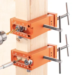 Cabinet Face Frame Installing Clamps with Adjustable Depth Drill Guide Hole Woodworking Cabinet Installation Clamp
