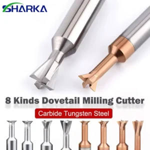 Carbide Dovetail Milling Cutter 30 45 60 75 Degree T Slot CNC Chamfer Machining Router Tool 4-8mm for Steel Aluminum