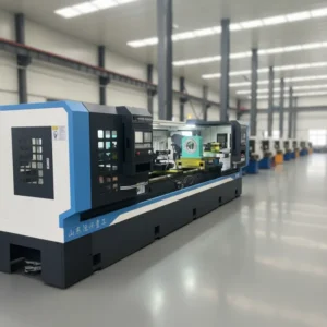 Center Drive Double Spindle CNC Lathe with FANUC Control System Center Drive High Accuracy for Support Axle Shaft Processing