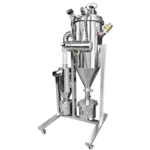 Central Feeding System Dust Collector Thickened Stainless Steel Cyclone Pulse Removal Double Barrel Bag Filter 1 Year