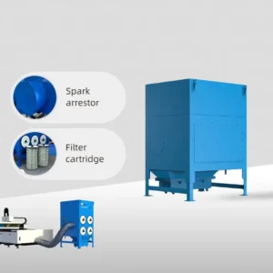 Central Industrial Dust Collector System Large Airflow Filtration Equipment for Factory Warehouse Pollution Control Use