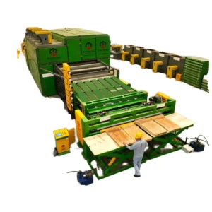China Factory 9+1 Semi Automatic Wood Veneer Roller Dryer Veneer Drying Line
