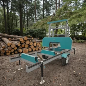 China Log Hydraulic Automatic Electric Mobile Portable Wood Band Sawmill Machine for Wood Cutting Diesel