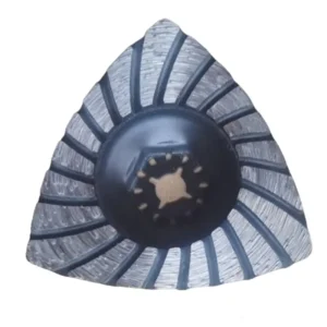 Closed Interface Triangle Diamond Grinding Tool for Oscillating Multi Tool 80x80mm Metal Bond Turbo Segment for Corner Grinding