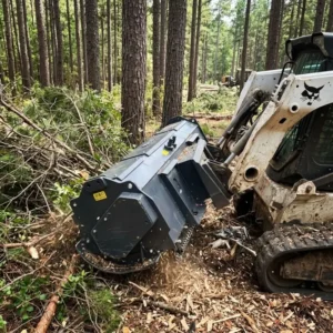 Commercial Brush Chipper 8 Inch Heavy Duty Skid Steer Mounted Wood Shredder For Orchard Tree Branch Clearing