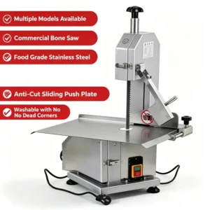 Commercial Desktop Electric Meat Bone Saw Machine Stainless Steel Frozen Meat Cutter for Restaurant and Butcher Shop