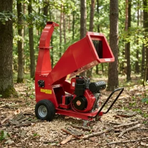 Compact Wood Chipper 7HP 208CC 50mm Max Cut 45/40kg Gross Net Weight Side Discharge Wood Crusher