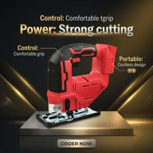 Cordless Brushless Motor 21V DIY Industrial Grade Jigsaw Portable Electric Curve Saw for Wood Plastic Metal Cutting