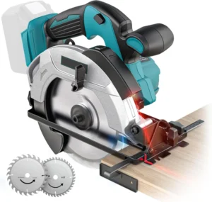Cordless Circular Saw 255MM 21V 5000RPM Brushless Motor Industrial Grade 4Ah Battery Laser Guide 0 45 Bevel Max