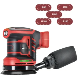 Cordless Orbital Sander 5 Inch 6 Speed Battery Powered Sander for Wood Metal Car Polishing