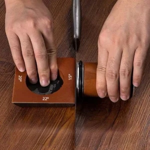 Custom Logo Roller Knife Sharpener 4 Angles Walnut Wood Professional Adjustable Magnetic Diamond Knife Rolling Sharpener Kit