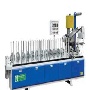 Custom Wood Door Frame Wrapping Machine Furniture Molding Profile Laminator