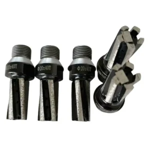 D20 X T40mm 1/2″ Gas Thread CNC Diamond Finger Bit With Bottom Segment for Granite Quartz & Engineered Stone