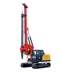 DR 135 Construction Piling Crawler Rotary Drilling Rig 30m PLC Controlled Gear Transmission Fully Hydraulic System
