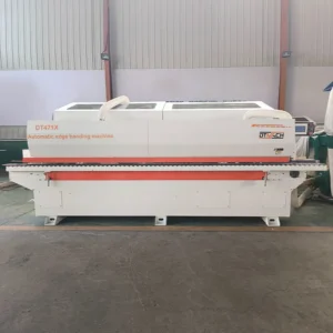 DTMACH Manufacturing MDF Automatic Woodworking Furniture PVC Veneer Corner Rounding Trimming Edge Banding Machine 45 Bevel
