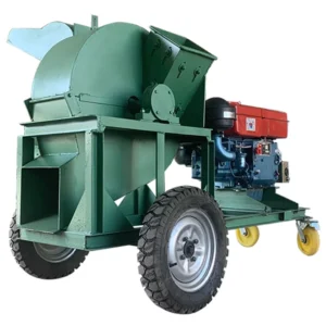 Diesel Engine 15hp Mobile Wood Chipper Heavy Duty Portable Wood Crusher for Garden Branch Tree Limb Recycling