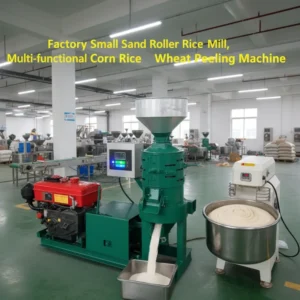 Diesel Powered 5.5KW Motor Engine Small Sand Roller Rice Mill Machine Multifunctional Peeling Machine Rice Corn Wheat Millet