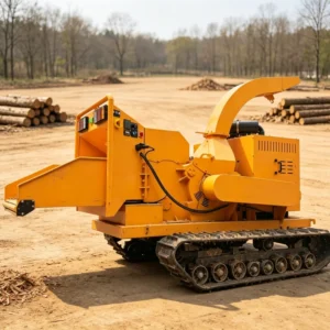 Diesel Wood Chipper for Processing Diseased Wood and Pest Infested Trees