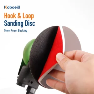 Disc Sandpaper 5 Inch 125mm Foam Backed Sanding Pad Aluminum Oxide Sponge Sanding Disc for Automotive Surface Finishing