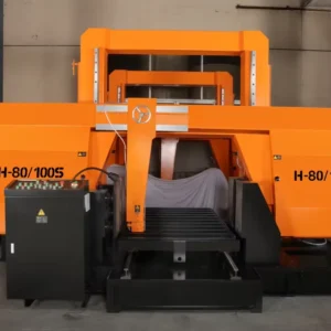 Double Dragon Gate Full Stroke Cylinder Clamping Independent Hydraulic Station GB4280 Metal Band Saw