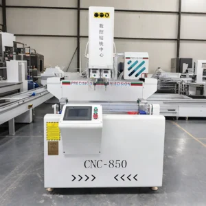 Double Head CNC Milling and Drilling Center for Window Aluminum Profile Multi Functional Automatic Processing Machine