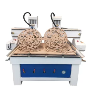 Double Head Wood Carving Machine CNC Router 2D 3D 3 Axis Automatic with Two Spindle