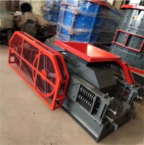 Double Roller Sand Crusher Plant with Conveyor Roller for Sand Making Machinery