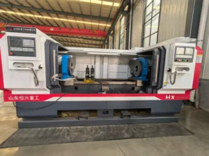 Double Spindle Double Head Horizontal CNC Lathe with GSK Control System Center Drive High Accuracy for Support Roller Processing