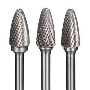 Durable F Type Alloy Burr Rotary Cutter Files Tungsten CNC Burr Cutters for Impeller Path Polishing