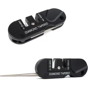 EDC Outdoor Multi function Tungsten Steel Knife Sharpener Portable Pre Set Carbides EDC Knife Sharpener