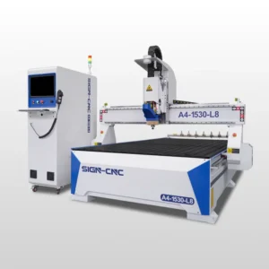 Easy Operate CNC Router Wood Cutting Machine Syntec Control 3 Axis Single Gearbox Dust Collector for Cabinet Panels