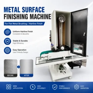 Efficient Metal Plate Surface Brushing Machine Stainless Steel Cabinet Hairline Finisher for Professional Surface Preparation