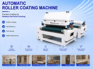 Electric Automatic Double UV Roller Coating Machine with PLC Control 12.5kW Pump for Wood and Film Packaging