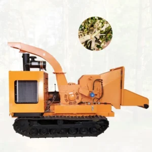 Electric Crawler Tracked Wood Chipper Shredder Machine Hydraulic Motor Engine Tree Branch Crushing Wood Splitting Farm Forestry