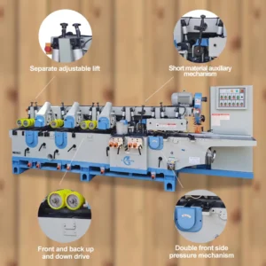 Electric Four Side Wood Moulder High Precision Planner Thicknesser 4 Side Planer