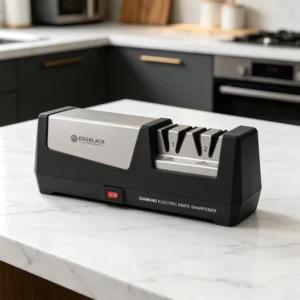 Electric Knife Sharpener 2 Stage 360/600 Grit Diamond Stainless Steel Sharpening System For Kitchen Use SJ1704M