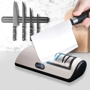 Electric Knife Sharpener Fully Automatic Handheld Knife Sharpener for Home Kitchen Quick Sharpening Tools With Non slip Kitchen