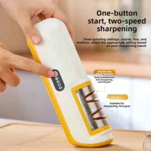 Electric Knife Sharpener Household Kitchen Non-slip Base Multi-function Fully Automatic Charging Small No Grit Gadget