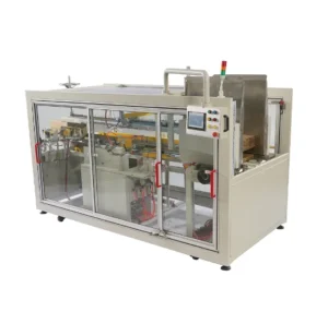 Electric Motor Operated Fully Automatic Carton Forming Machine Multi Function Gluing Wrapping Sealing Food Beverage Commodity