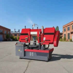 Electric Portable Band Saw for Metal Cutting High Precision Adjustable Speed Durable Blade Design Manual 300mm Cutting Capacity
