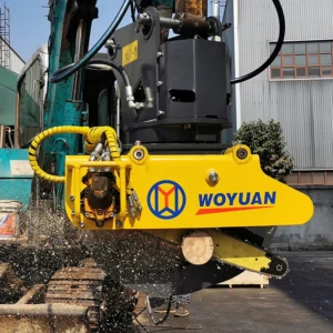 Electric Wood Cutter with Grapple Saw and Hydraulic Cylinder for Tree Cutting for 6-9 Ton Excavators